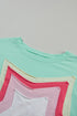 Oversized Star Applique Half Sleeve Drop Shoulder Cotton Tee