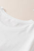 Oversized Star Applique Half Sleeve Drop Shoulder Cotton Tee
