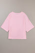 Oversized Star Applique Half Sleeve Drop Shoulder Cotton Tee