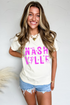 Oversized Star Graphic Print Crew Neck Jersey Shirt