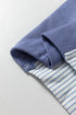 Oversized Striped Dolman Sleeve Collared Button Down Shirt