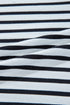 Oversized Striped Exposed Seam High Low Hem Top