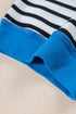 Oversized Striped Exposed Seam High Low Hem Top