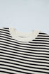 Oversized Striped Ribbed Trim Drop Shoulder Sweater