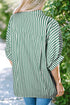 Oversized Striped Short Sleeve Button Down Shirt