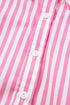 Oversized Striped Short Sleeve Button Down Shirt
