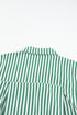 Oversized Striped Short Sleeve Button Down Shirt