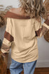 Oversized Striped Sleeve V Neck Collegiate Rugby Shirt