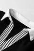 Oversized Striped Sleeve V Neck Collegiate Rugby Shirt