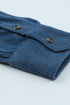 Oversized Textured Corduroy Button Down Pocket Shirt