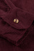 Oversized Textured Corduroy Button Down Pocket Shirt