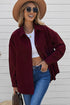 Oversized Textured Corduroy Button Down Pocket Shirt