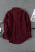 Oversized Textured Corduroy Button Down Pocket Shirt