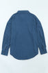 Oversized Textured Corduroy Button Down Pocket Shirt