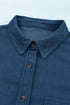 Oversized Textured Corduroy Button Down Pocket Shirt