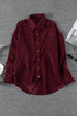 Oversized Textured Corduroy Button Down Pocket Shirt