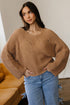 Oversized Textured Open Knit Bell Sleeve V Neck Sweater