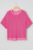 Oversized Textured Ribbed Open Back Bow Detail Shirt
