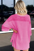 Oversized Textured Waffle Knit Bracelet Sleeve Top