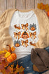 Oversized Turkey Pie And Bows Holiday Graphic Shirt
