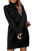 Oversized Turtleneck Center Seam Knit Sweater Dress