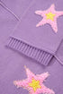 Oversized V Neck Tufted Star Exposed Seam Sweater