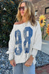 Oversized Varsity Graphic Print Drop Shoulder Pullover Sweatshirt