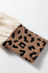 Oversized Waffle Knit Star Patch Animal Print Top