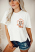 Oversized Western Cowboy Hat And Boots Graphic Print T-Shirt