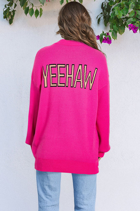 Oversized Western Hat Graphic Mock Neck Sweater