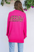 Oversized Western Hat Graphic Mock Neck Sweater