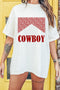Oversized Western Letter Graphic Short Sleeve Tee