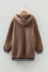 Oversized Zip Front Longline Tunic Hoodie
