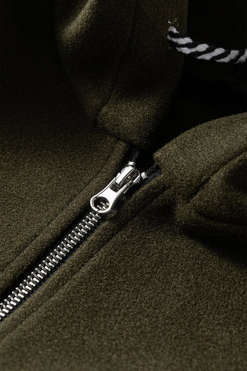 Oversized Zip Front Longline Tunic Hoodie