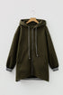 Oversized Zip Front Longline Tunic Hoodie