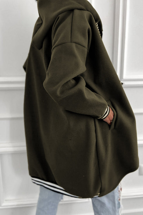 Oversized Zip Front Longline Tunic Hoodie
