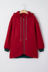 Oversized Zip Front Longline Tunic Hoodie