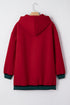 Oversized Zip Front Longline Tunic Hoodie