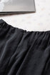 Padded Shoulder Pleated Sleeve Button Cuff Loose Blouse