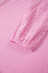 Paisley Broderie Anglaise Heart Pattern Patchwork Long Sleeve Top