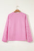 Paisley Broderie Anglaise Heart Pattern Patchwork Long Sleeve Top