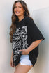 Paisley Pattern Cotton Blend Crew Neck Loose Fit Tunic Tee