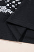 Paisley Pattern Cotton Blend Crew Neck Loose Fit Tunic Tee