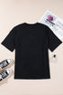 Paisley Pattern Cotton Blend Crew Neck Loose Fit Tunic Tee