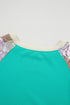 Paisley Plaid Patchwork Long Sleeve Raglan Top