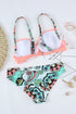Paisley Print Accent Underwire Two Piece Bikini Set