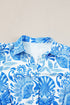 Paisley Print Collared Puff Sleeve Mini Dress