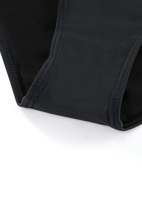 Palm Leaves Print Sleeveless Tankini Swimsuit