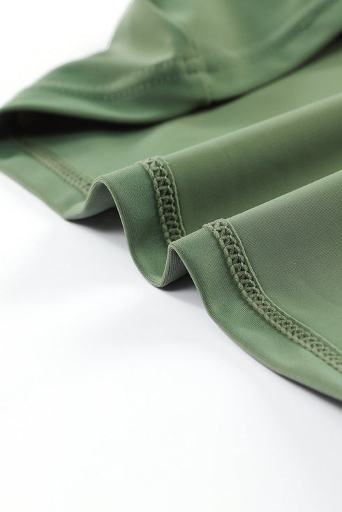 Palm Leaves Print Sleeveless Tankini Swimsuit