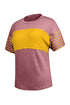 Paneled Block Striped Detail Loose Fit T Shirt